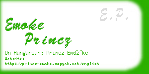 emoke princz business card